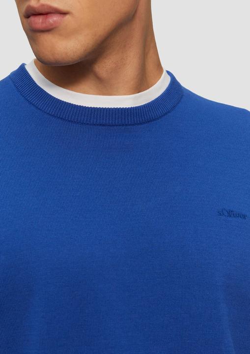 Produktbild S.Oliver Strickpullover Strickpullover mit Logo-Stickerei (XXL)