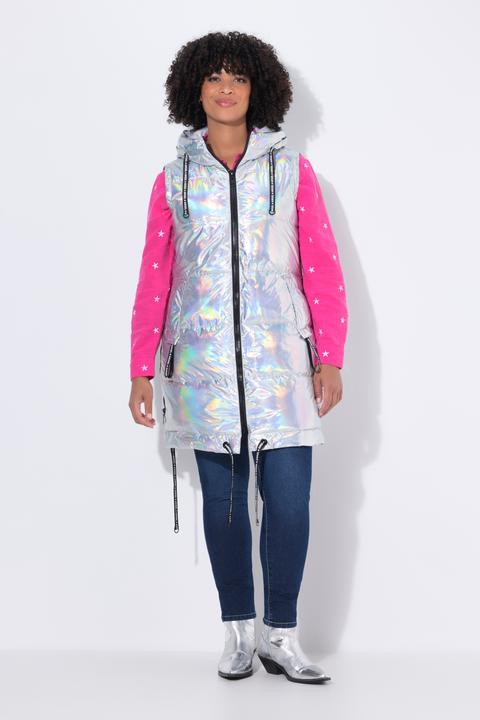 Produktbild Angel of Style Long-Steppweste, A-Linie, Kapuze (56)