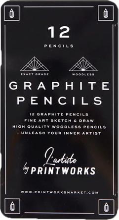 Produktbild Printworks Bleistifte Graphite 12x (4B, 2H, 4h, B, 6B, 2B, 8B, HB, 3B, 10B, 12B, 12 x)