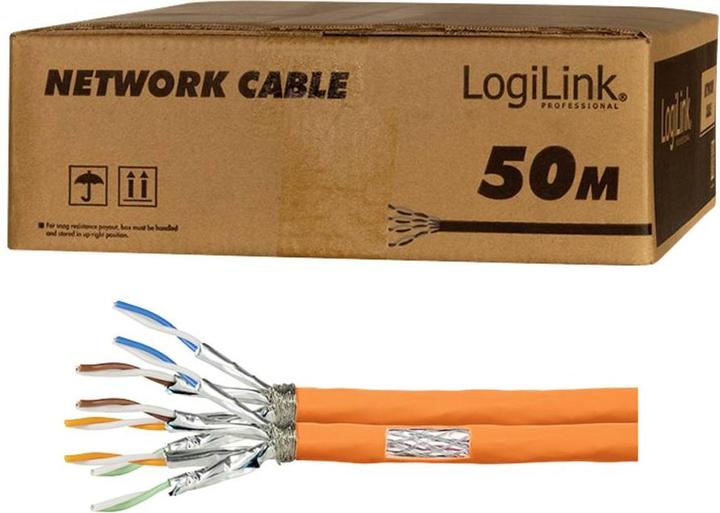 Produktbild LogiLink CPV0065 - Cat.7 Verlegekabel S/FTP 1000 MHz duplex orange 50 m - Verlegekabel - (S/FTP, CAT7, 50 m)