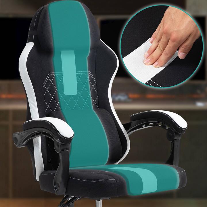 Image du produit CLP Chaise de bureau rembourrée Miltona ergonomique réglable en hauteur