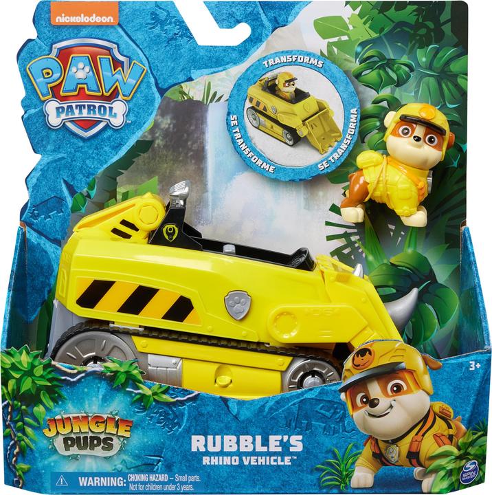 Actual product image Spin Master Paw Patrol Jungle Pups Deluxe Vehicle Rubble