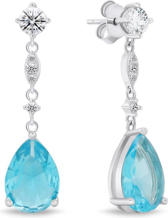Produktbild Brilio Silver - Silver dangle earrings withue zircons EA760WAQ