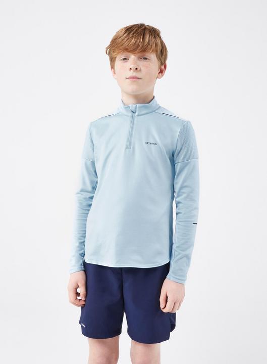 Produktbild Artengo Kinder Langarmshirt Tennis 1/2 Reissverschluss - TTS ML TH hellblau (122)