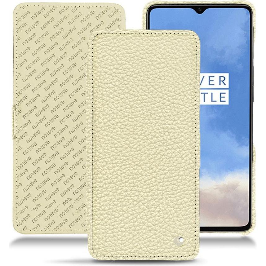 Noreve Lederschutzhülle horizontal (OnePlus 7T), Smartphone Hülle, Weiss