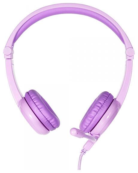 Produktbild Buddyphones On Ear Multimedia Headphones for Kids with Microphone in Purple BP-GALAXY-PURPLE