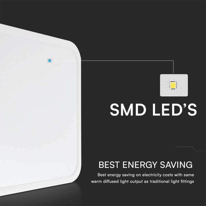 Immagine prodotto V-TAC LED-Deckenleuchte VT-8624, EEK: F, 24 W, 2500 lm, 4000 K, IP44, 295x295 mm (2500 lm)