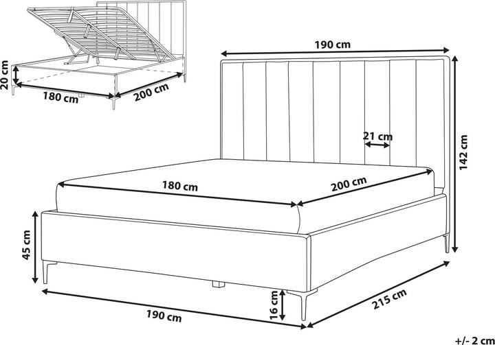 Produktbild Beliani Sezanne (180 x 200 cm)