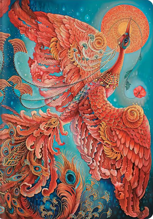 Actual product image Paperblanks Notizheft A6 Feuervogel (A6, Plain, Hardcover)