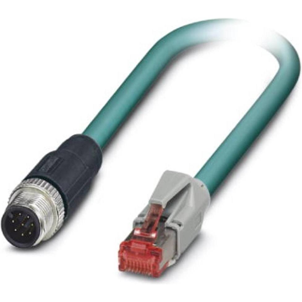 Phoenix Contact Cable Ass. M12 8W M to RJ45 M 3m (S/FTP, CAT6a, 3 m), Cavo di rete