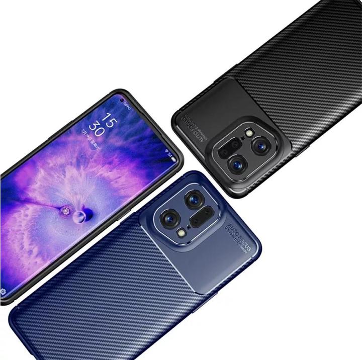 Produktbild Screenguard Oppo Find X5 Pro Hülle Carbon Design TPU Case (Oppo Find X5 Pro)