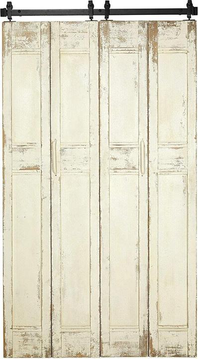 Produktbild Loberon Faltschiebetür Auberisse antikweiss/schwarz