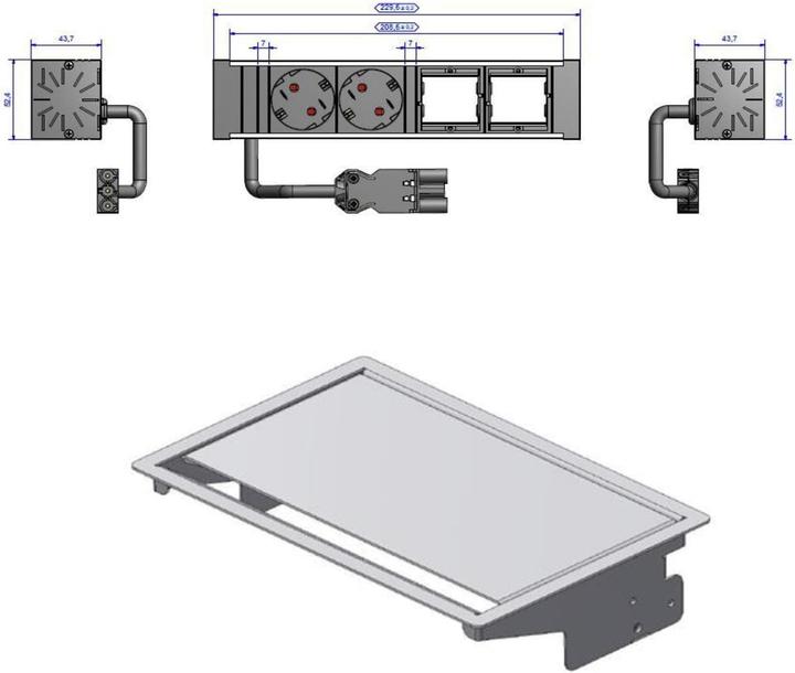 Image du produit Bachmann CONEO SET 2x contact de protection 2x ABD argenté (2x, CEE 7/3)