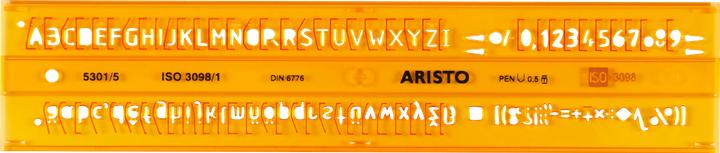 Produktbild Aristo Schriftschablone 5 mm gerade (0.50 cm)