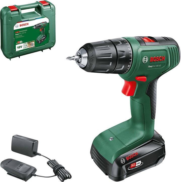 1x screwdriver bit, 1x EasyDrill 18V-40 cordless screwdriver