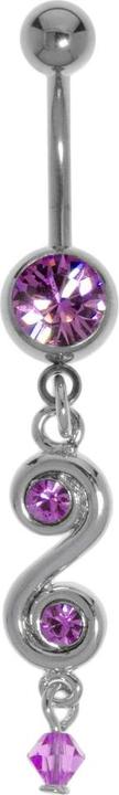 Produktbild Bijouteria Bauchpiercing (Messing rhodiniert, Kristall, Chirurgenstahl 316L, Acrylglas)