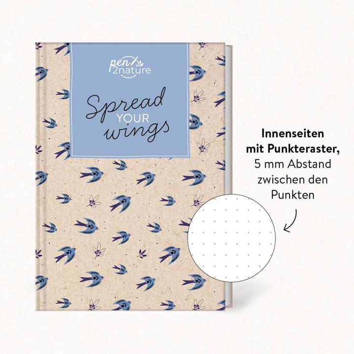 Immagine prodotto Spread Your Wings - Taccuino (Motivo Uccelli) A5 | puntinato | Copertina rigida (A5, Punteggiato, Copertina rigida)