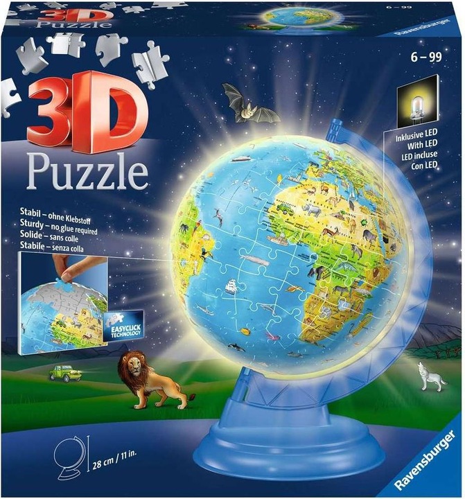 Produktbild Ravensburger Kinderglobus mit Licht (180 Teile)