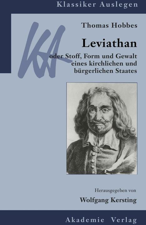 Produktbild Thomas Hobbes: Leviathan (Deutsch, Wolfgang Kersting, 2008)