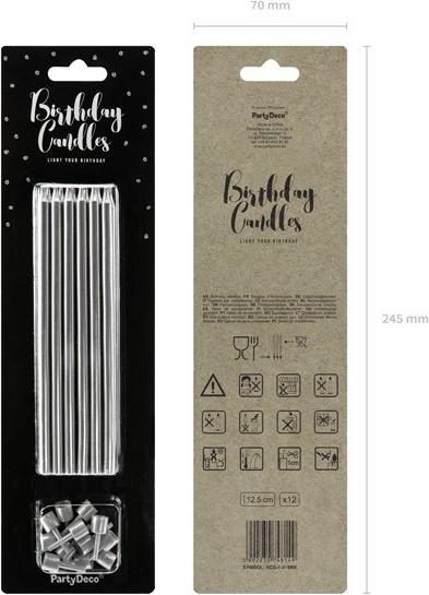 Actual product image Partydeco Birthday candles (12 x)
