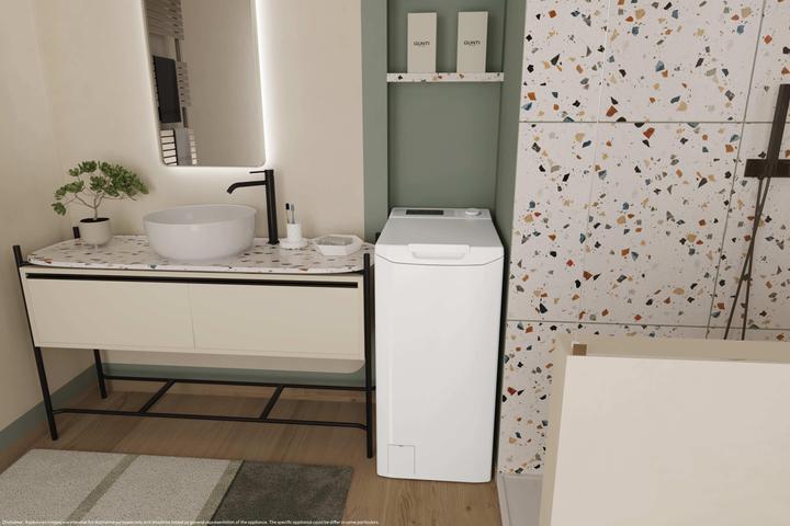 Actual product image Candy TCA473D3-S Washing Machine Top Loading 7Kg 1400 (7 kg, Downwards)