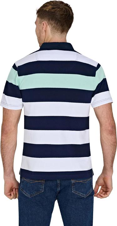 Actual product image Raging Bull Mens RB Sport Irregular Stripe Short-Sleeved Rugby Shirt (M)