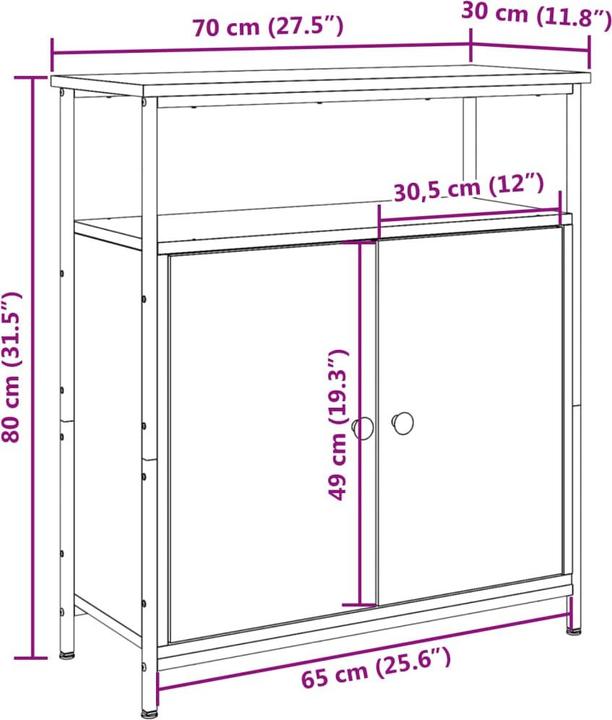 Produktbild vidaXL Sideboard (70 x 30 x 80 cm)