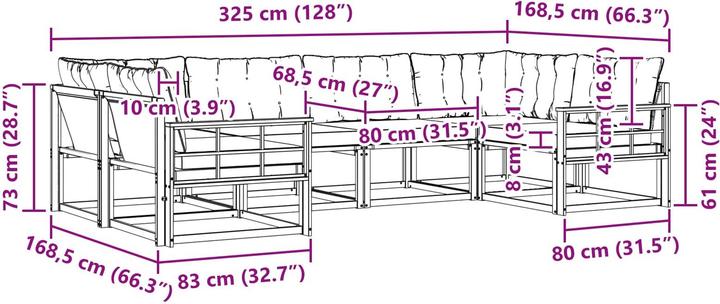Produktbild vidaXL Outdoor-Sofa