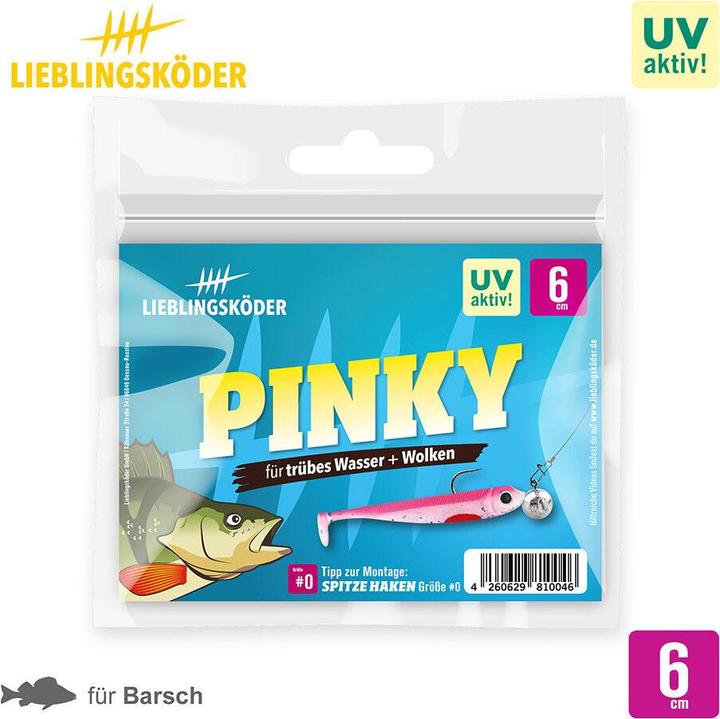 Immagine prodotto Lieblingsköder Pinky (acqua torbida, nuvole) (15 cm)
