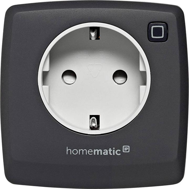 Produktbild EQ-3 Homematic IP Smart Home Schalt-Mess-Steckdose - anthrazit, Steckdose misst Strom, digitaler Zwi