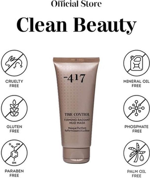 Actual product image Minus 417 -417 Dead Sea Cosmetics Firming Time Control Mud Mask 2 in 1 Exfoliating and Nourishing 3.3 fl oz -