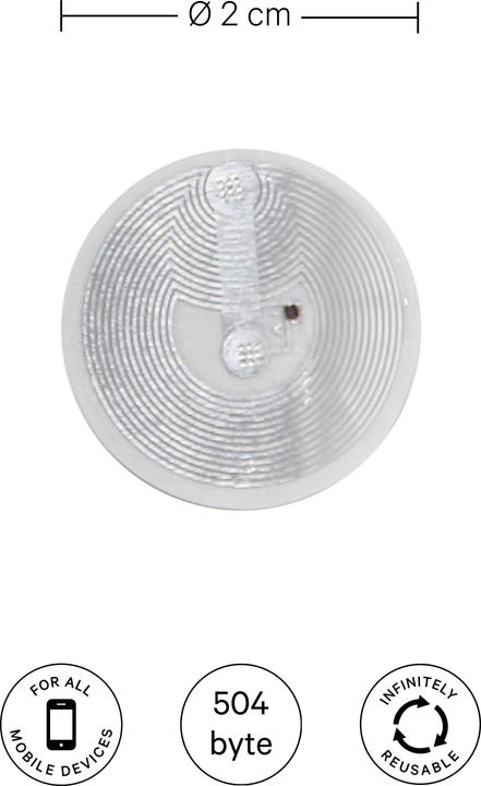 Actual product image Deltalabs Set of 10 NFC Tag Stickers 504 bytes