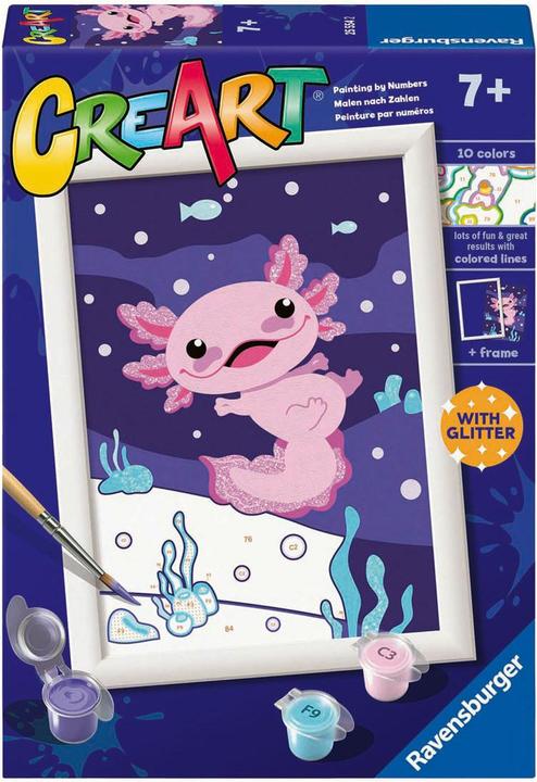 Productafbeelding Ravensburger CreArt - Malen nach Zahlen - Axolotl