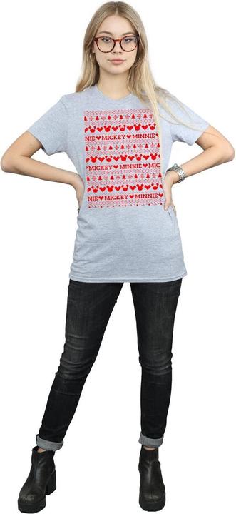 Produktbild Disney Mickey And Minnie Christmas Fair Isle TShirt (XXL)