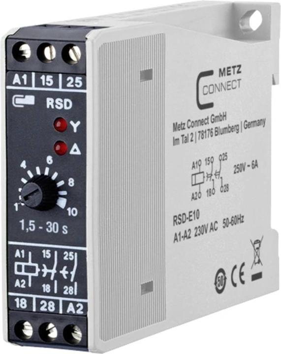 Metz Connect RSD-E10 - Schwarz - Grün - -10 - 55 °C - 230 V - 22,5 x 90 x 75 mm - 150 g