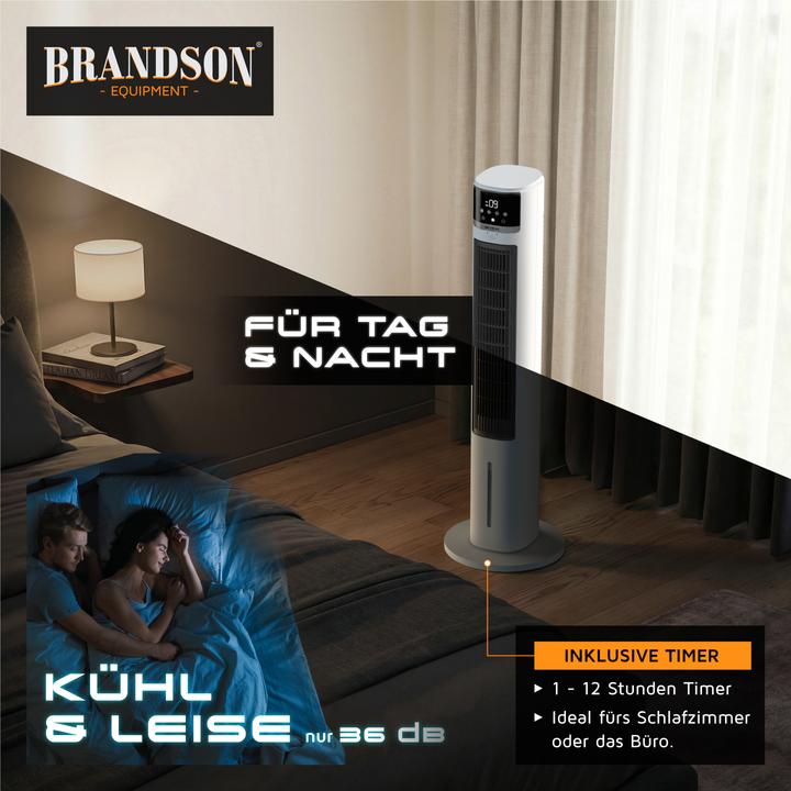 Produktbild Brandson Luftkühler, 3,2L Wassertank, Ion-Funktion, Fernbedienung, Turmventilatorr, Klimaanlage