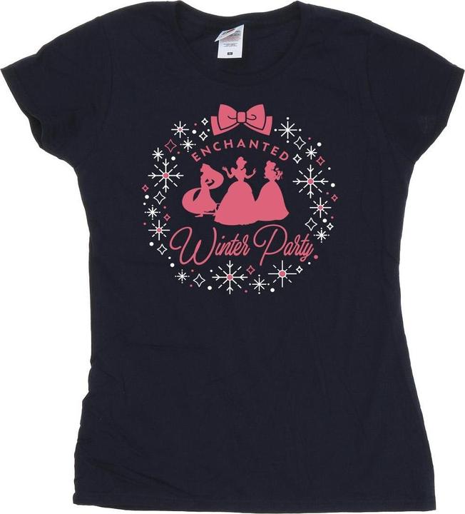 Actual product image Disney Womens/Ladies Princess Winter Party Cotton T-Shirt (L)