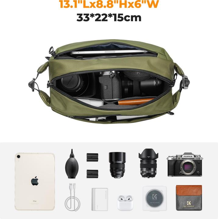 Produktbild K&F Concept Sling Bag 10L Urban Wander 01 (Kamera Schultertasche, 10 l)