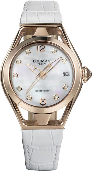 Produktbild Locman Italy Damenuhr Montecristo Lady roségold PVD mit Diamanten ca. 0,10 ct. Ref. 0526 (Uhr mit Schmuckstein)