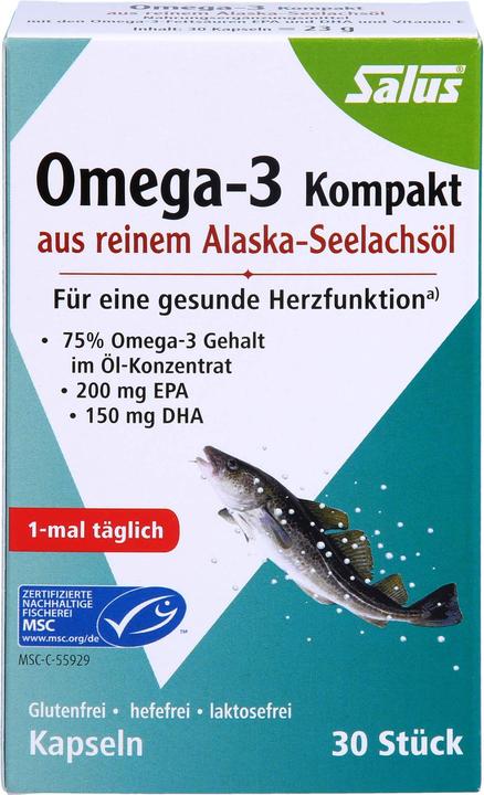 Immagine prodotto Salus Omega-3 Compatto Olio di Pollock Capsule (30 Pezzo/i, Pillole, 48 g)