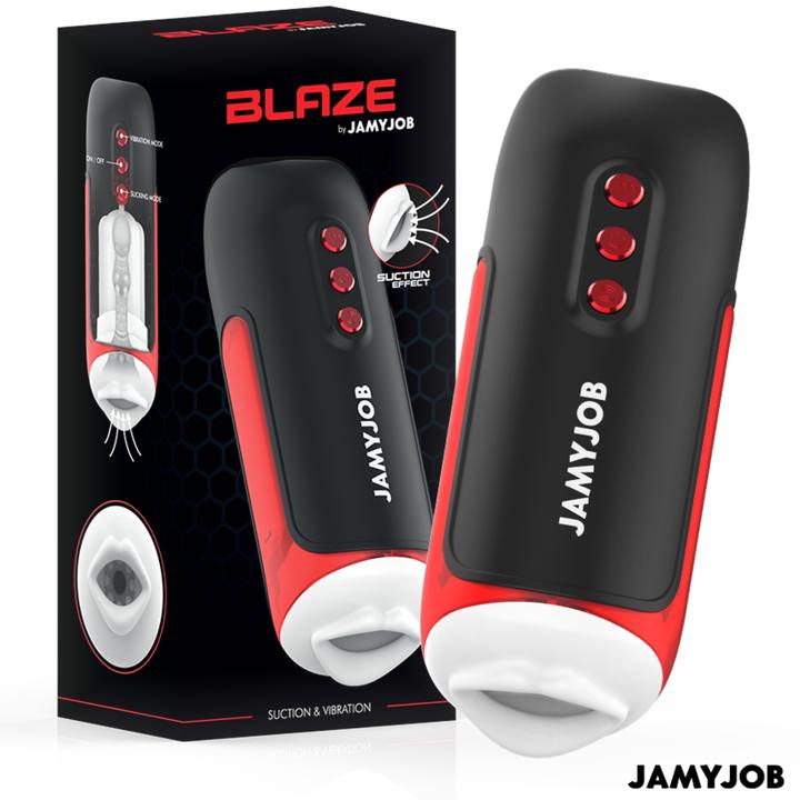 Image du produit Jamyjob Blaze Masturbateur Buccal Automatique 5 Modes De Vibration De La Bande D'Aspiration