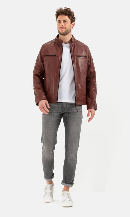 Actual product image Camel Active Leather blouson with stand-up collar (48)