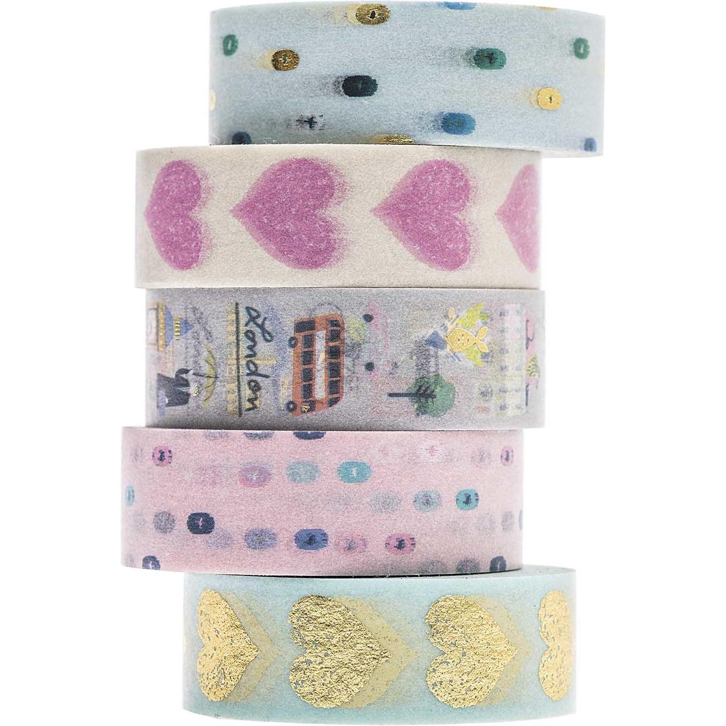 Rico Design Klebeband Travel the World 5er Set