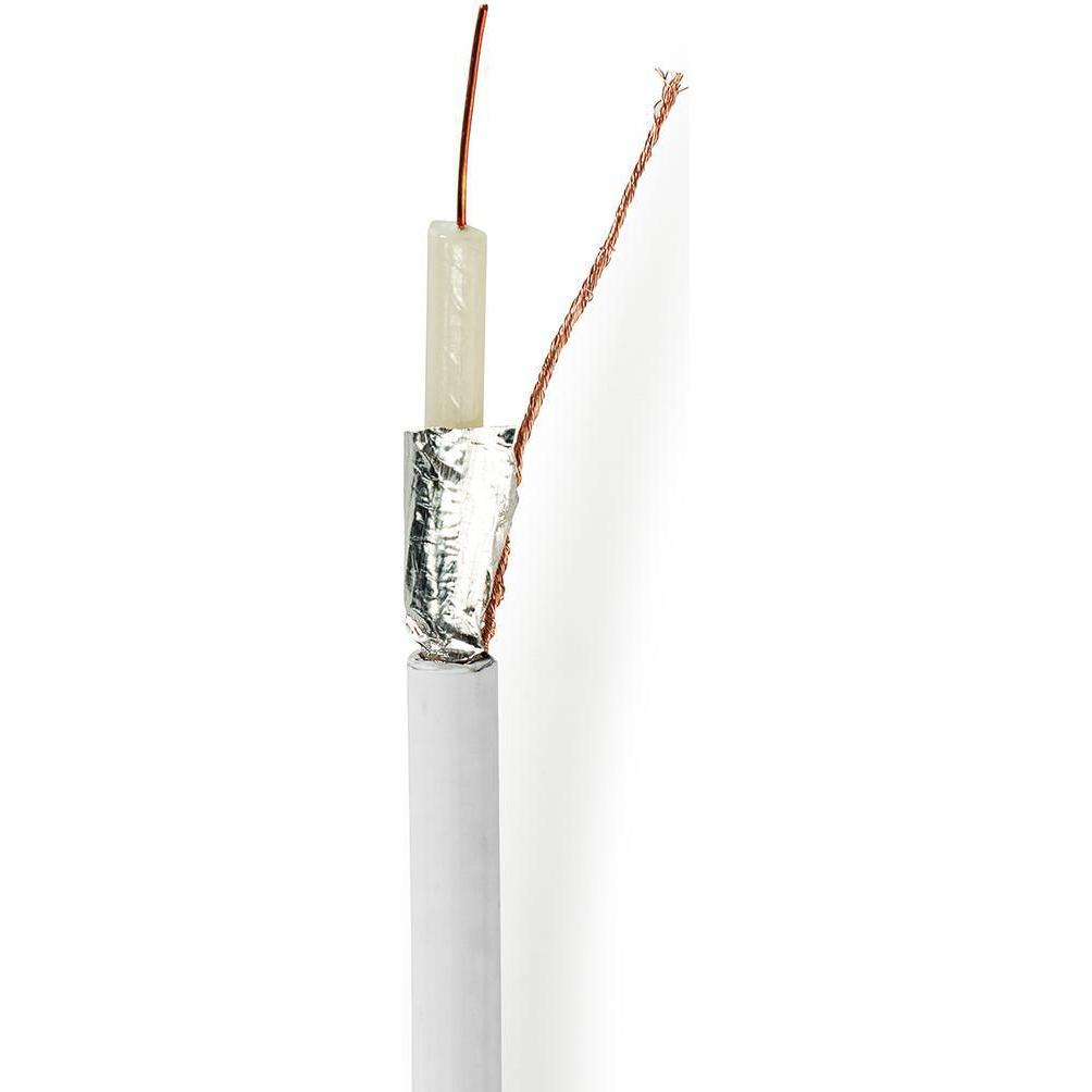 Nedis Antennenkabel auf Rolle Coax 12 75 Ohm Doppelt geschirmt ECA 25.0 m Koax PVC (75 dB, Antennenkabel), Antennenkabel