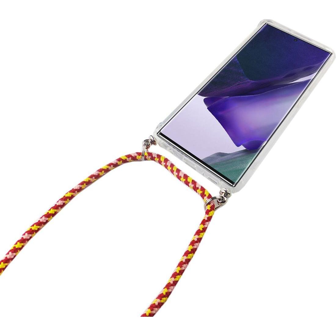 Thumbnail - König Design Handykette für Samsung Galaxy Note 20 Hülle mit Band zum umhängen Kordel Rot Neu, Handykette, Transparent