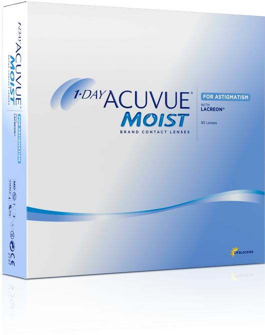 Actual product image Acuvue 1-Day Moist for Astigmatism (no correction, Daily lens, 90 Piece, Toric)