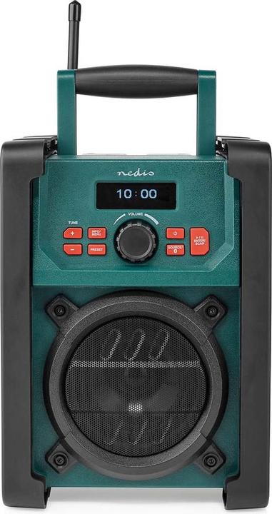 Actual product image Nedis DAB + Radio Desktop Version DAB+ / FM 2.2" Black and White Monitor Battery Operated/Mains Powered (DAB+, FM, Bluetooth)