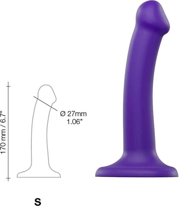 Actual product image Strap-on-me Semi-Realistic Dual Density Bendable Dildo Purple S