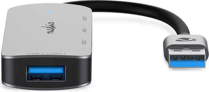 Productafbeelding Nedis USB-hub USB-A stekker - 4x USB A, 4 poort(en), USB 2.0 / USB 3.2 Gen 1, voeding via (USB-A, 4 ports)