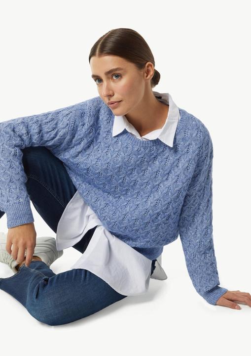 Produktbild Comma Strickpullover Zopfstrickpullover aus Wollmix (L)